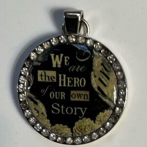 Silver Pendant with Inspirational Quote